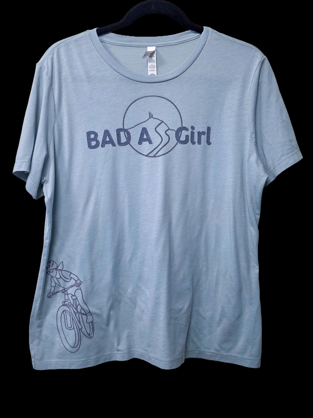 Bella Canvas Light Blue 'Bad A Girl' Graphic Tee